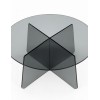 Τραπέζι σαλονιού Cleary tempered 8mm γυαλί ανθρακί Φ70x45εκ Τραπέζι σαλονιού Cleary tempered 8mm γυαλί ανθρακί Φ70x45εκ