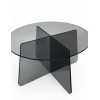Τραπέζι σαλονιού Cleary tempered 8mm γυαλί ανθρακί Φ70x45εκ Τραπέζι σαλονιού Cleary tempered 8mm γυαλί ανθρακί Φ70x45εκ