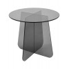 Τραπέζι βοηθητικό Cleary tempered 8mm γυαλί ανθρακί Φ50x45εκ Τραπέζι βοηθητικό Cleary tempered 8mm γυαλί ανθρακί Φ50x45εκ
