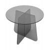 Τραπέζι βοηθητικό Cleary tempered 8mm γυαλί ανθρακί Φ50x45εκ Τραπέζι βοηθητικό Cleary tempered 8mm γυαλί ανθρακί Φ50x45εκ