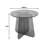 Τραπέζι βοηθητικό Cleary tempered 8mm γυαλί ανθρακί Φ50x45εκ Τραπέζι βοηθητικό Cleary tempered 8mm γυαλί ανθρακί Φ50x45εκ