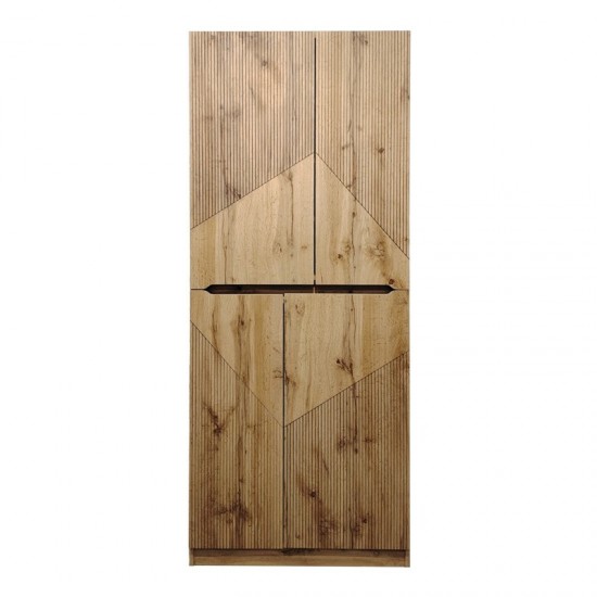 Παπουτσοθήκη-ντουλάπι Kebell σε oak απόχρωση 71x41.5x180.4εκ