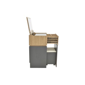 Τουαλέτα κρεβατοκάμαρας Sonlen  ανθρακί-ανοιχτό καρυδί 60x45x122εκ