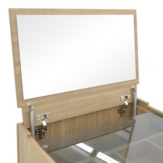 Τουαλέτα κρεβατοκάμαρας Sonlen  ανθρακί-ανοιχτό καρυδί 60x45x122εκ