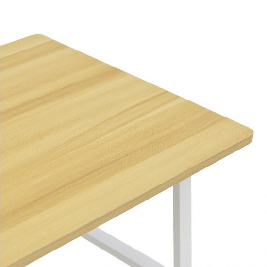 Γραφείο εργασίας Ferje με ράφια mdf σε ανοιχτό καρυδί με λευκή απόχρωση 100x48x75εκ