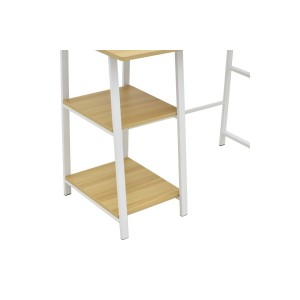 Γραφείο εργασίας Ferje με ράφια mdf σε ανοιχτό καρυδί με λευκή απόχρωση 100x48x75εκ