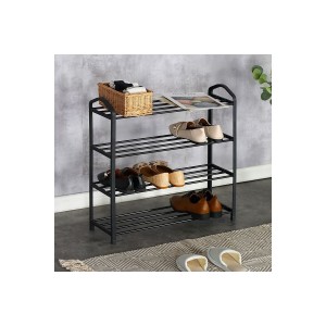 Παπουτσοθήκη Ramon 12 ζευγών μέταλλο μαύρο 62x20x62εκ