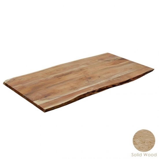 Επιφάνεια τραπεζιού Emilio μασίφ ξύλο 4εκ καρυδί 160x90εκ