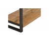 Τραπέζι σαλονιού Miles μασίφ ξύλο mango καρυδί-μαύρο 100x45x45,5εκ