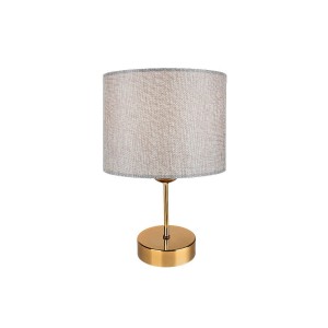 Επιτραπέζιο φωτιστικό PWL-0961 Ε27 μπεζ καφέ-χρυσό Φ22x32εκ