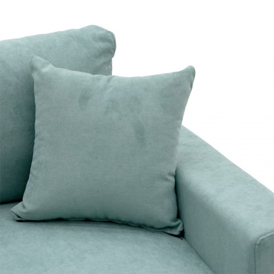 Γωνιακός καναπές-κρεβάτι αναστρέψιμος Lilian ύφασμα πράσινο μέντας 225x148x81εκ