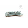 Γωνιακός καναπές αριστερή γωνία Luxury II ύφασμα ciel-cream 290x235x95εκ
