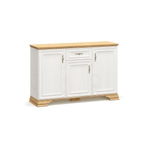 Μπουφές Jaden golden oak-λευκό antique 137,5x39x88,5εκ