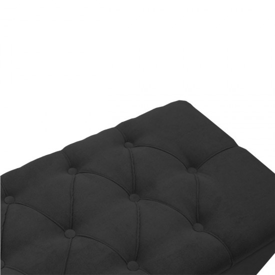 Σκαμπό-μπαούλο Elone γκρι-καρυδί 90x40x50εκ