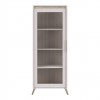 Βιτρίνα Belka κρεμ με oak 55,6x45x152,6εκ