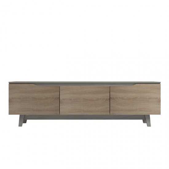 Έπιπλο τηλεόρασης Kasandra σε μπεζ μαρμάρου-sonoma απόχρωση 180x35x48.5εκ