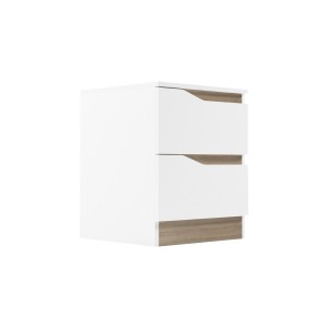 Κομοδίνο Verena II σε λευκή-sonoma απόχρωση 40x40x50εκ