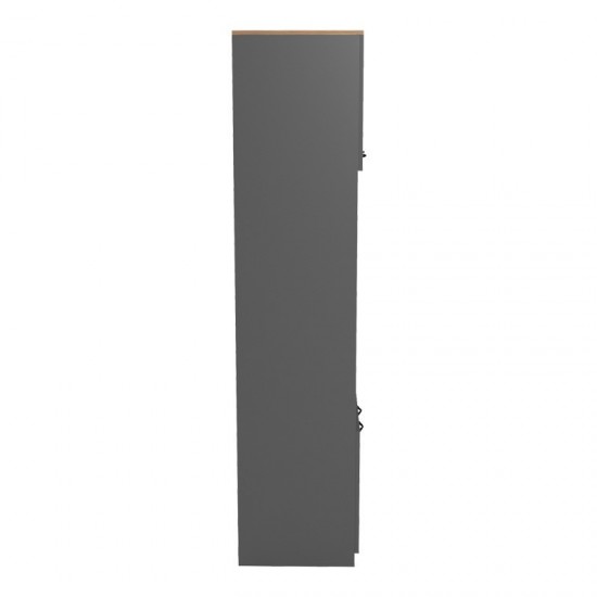 Ντουλάπα κουζίνας Rowan σε oak-ανθρακί απόχρωση 60x42x182εκ Ντουλάπα κουζίνας Rowan σε oak-ανθρακί απόχρωση 60x42x182εκ