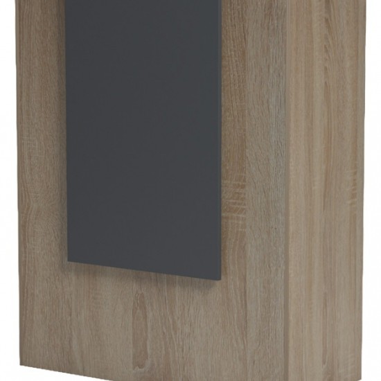 Γραφείο reception Zowel με led sonoma-ανθρακί 90x40x110εκ