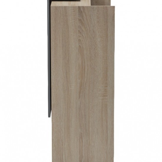 Γραφείο reception Zowel με led sonoma-ανθρακί 90x40x110εκ