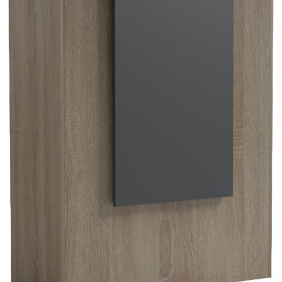 Γραφείο reception Zowel με led sonoma-ανθρακί 90x40x110εκ