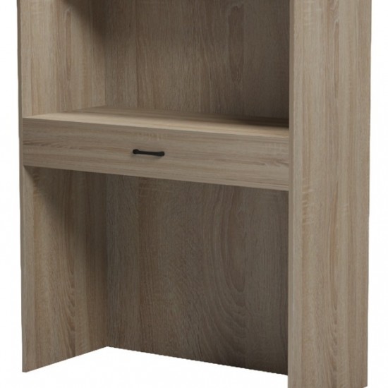 Γραφείο reception Zowel με led sonoma-λευκή όψη μαρμάρου 90x40x110εκ