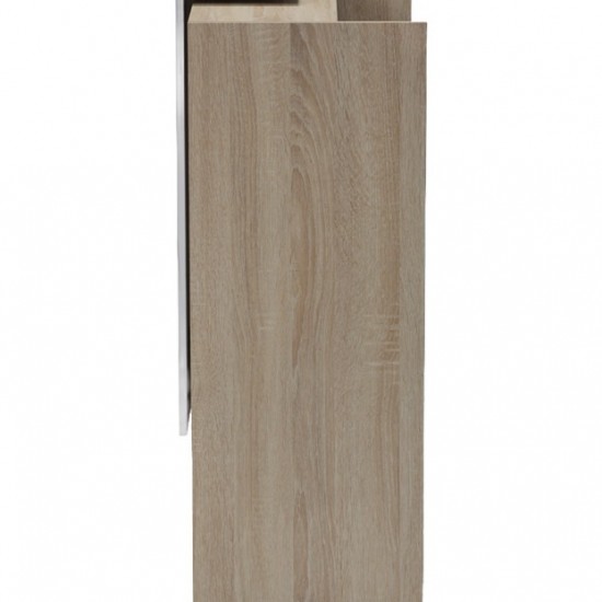 Γραφείο reception Zowel με led sonoma-λευκή όψη μαρμάρου 90x40x110εκ