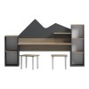 Παιδικό γραφείο με σκαμπο Dualto sonoma-ανθρακί 180x30x93.6εκ Παιδικό γραφείο με σκαμπο Dualto sonoma-ανθρακί 180x30x93.6εκ