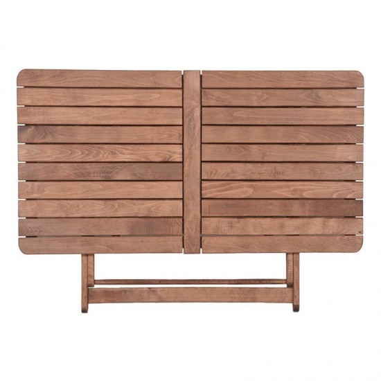 Tραπεζαρία κήπου Retto σετ 5τμχ μασίφ ξύλο οξιάς καρυδί-λαχανί 120x75x71εκ