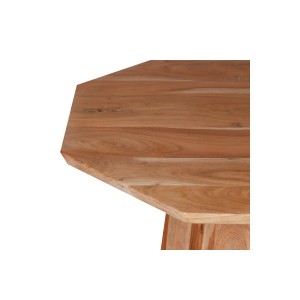 Τραπέζι σαλονιού Octagon ξύλο acacia σε φυική απόχρωση Φ80x45εκ