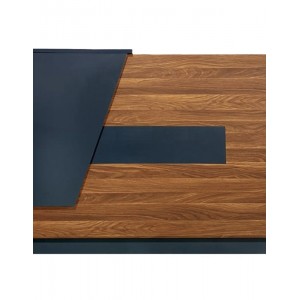 Γραφείο reception επαγγελματικό Oscar σε καρυδί-ανθρακί απόχρωση 140x65x110εκ