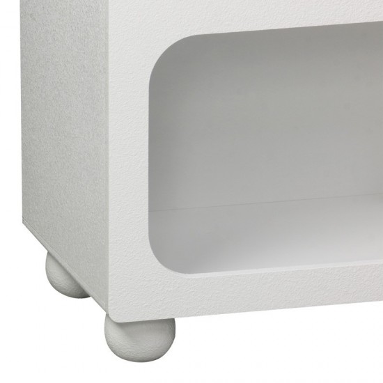 Μπουφές Emersi με ράφια mdf σε λευκή απόχρωση 164x34x76εκ