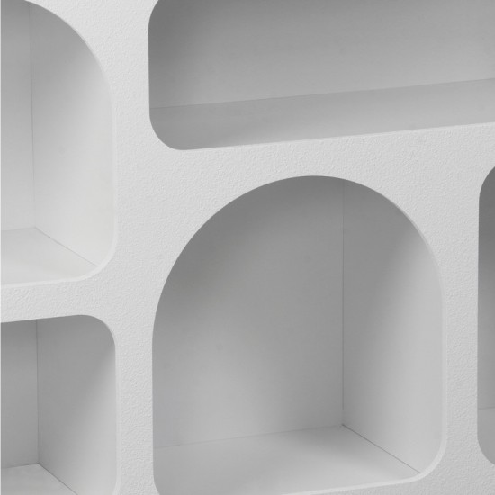 Μπουφές Emersi με ράφια mdf σε λευκή απόχρωση 164x34x76εκ