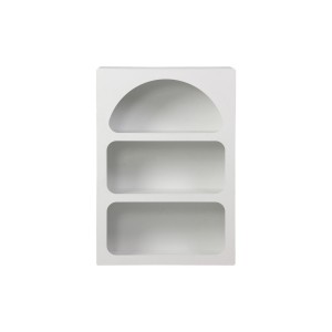 Βιβλιοθήκη-ραφιέρα Emersi mdf σε λευκή απόχρωση 70x35x100εκ