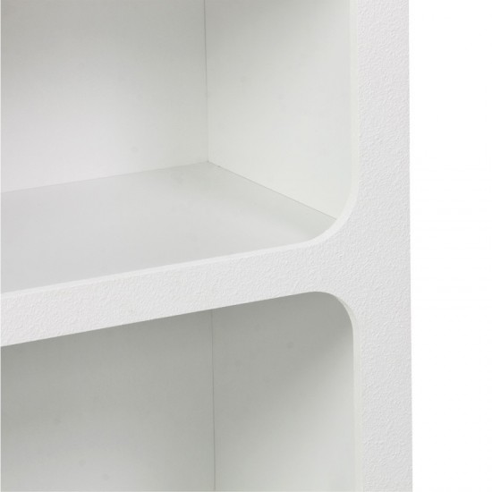Βιβλιοθήκη-ραφιέρα Emersi mdf σε λευκή απόχρωση 70x35x100εκ