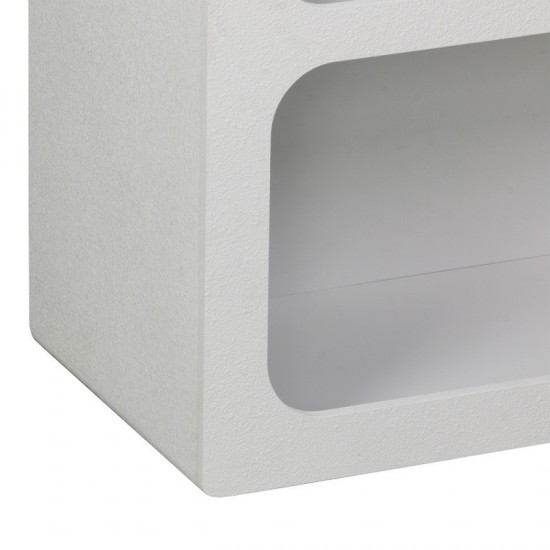 Βιβλιοθήκη-ραφιέρα Emersi mdf σε λευκή απόχρωση 70x35x100εκ