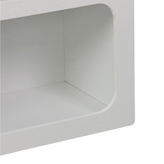 Βιβλιοθήκη-ραφιέρα Emersi mdf σε λευκή απόχρωση 70x35x100εκ