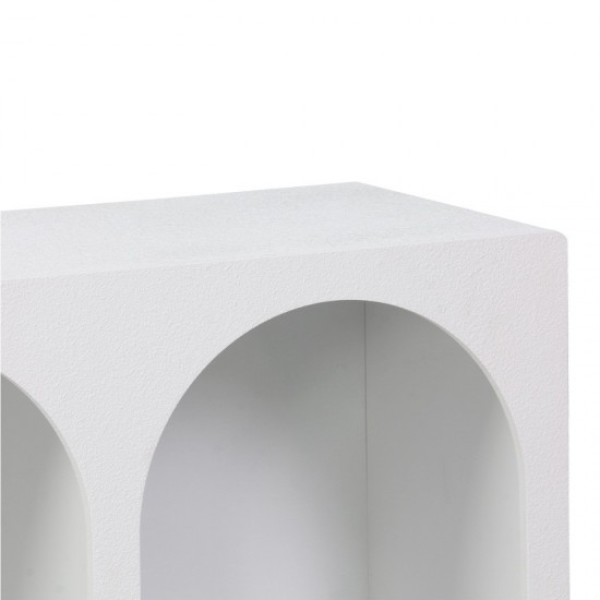 Μπουφές Emersi pakoworld με ράφια mdf σε λευκή απόχρωση 120x35x76εκ