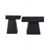 Τραπέζια σαλονιού Square σετ 2 τεμ μέταλλο-sintered stone σε μαύρο μαρμάρου