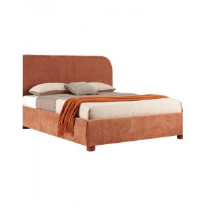 Κρεβάτι Salena terracotta ύφασμα 160x200εκ