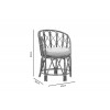Πολυθρόνα Rostan φυσικό rattan με μαξιλάρι 60x46x80εκ