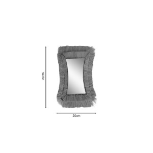 Καθρέπτης Amlont φυσικό ψάθα 70x2x20εκ