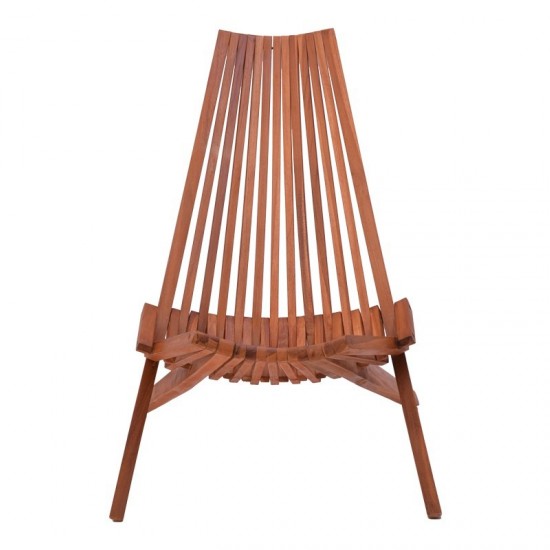 Πολυθρόνα Phoenox πτυσσόμενη φυσικό teak ξύλο 101x63x80εκ