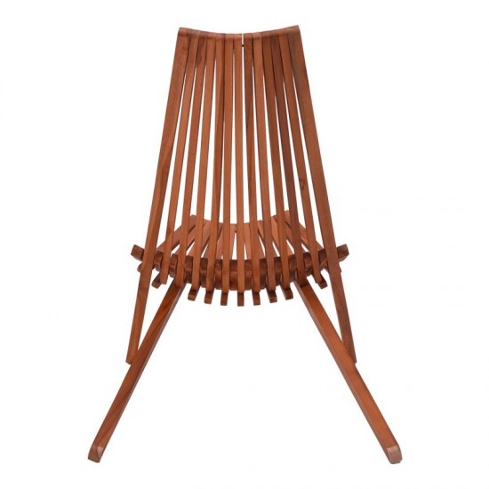 Πολυθρόνα Phoenox πτυσσόμενη φυσικό teak ξύλο 101x63x80εκ