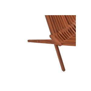 Πολυθρόνα Phoenox πτυσσόμενη φυσικό teak ξύλο 101x63x80εκ