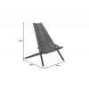 Πολυθρόνα Phoenox πτυσσόμενη φυσικό teak ξύλο 101x63x80εκ
