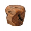 Σκαμπό Bolare teak ξύλο σε φυσική απόχρωση Φ40x35εκ