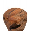 Σκαμπό Bolare teak ξύλο σε φυσική απόχρωση Φ40x35εκ