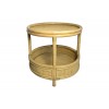Βοηθητικό τραπέζι Moody pe rattan σε φυσική απόχρωση Φ55x51εκ