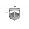 Βοηθητικό τραπέζι Moody pe rattan σε φυσική απόχρωση Φ55x51εκ